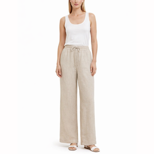 Pantalons <span class=keywords><strong>en</strong></span> coton et <span class=keywords><strong>lin</strong></span> droits décontractés pour femmes, vente <span class=keywords><strong>en</strong></span> gros, sur mesure, été - Product Image 1