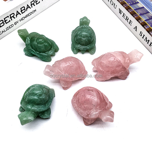 卸売 天然クリスタル グリーンアベンチュリン タートル 5cm サイズ クリスタルクラフト ローズクォーツ タートル ホームデコレーション用 - Product Image 6