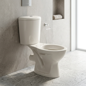 WC en porcelaine deux pièces avec cuvette carrée, siphon en P, chasse d'eau directe, abattant et réservoir, qualité export - Product Image 6