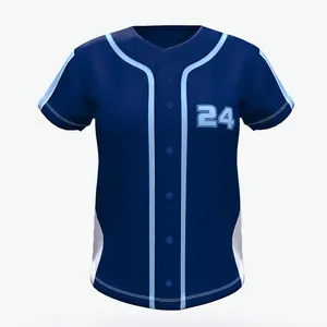 Maillot de baseball américain DIY Maillot respirant à séchage rapide Vêtements d'entraînement Logo Impression numérique 3D Uniforme de baseball à manches courtes