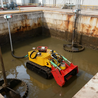 Robot de dragage sous-marin efficace pour le dragage des sédiments, robot de dragage sur chenilles pour étangs et réservoirs
