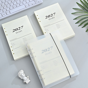 Neues Loseblatt-Notizbuch 2027 Englisch 365-Tage Tagesplaner Alternative A5 Thermopapier 80g/m² Beige Innenseiten Notizbuch auf Lager - Product Image 2