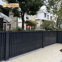 Panneaux de clôture verticaux en aluminium soudé modernes, à persiennes, pour l'intimité, revêtement poudré, anti-rouille, pour jardin extérieur, Espagne, sur mesure