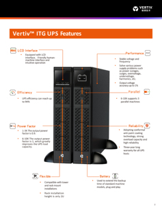 Vertiv ITG Liebert UPS Monofásico de Montaje en Rack, 1-10KVA, 220V, Onda Sinusoidal Pura para Centro de Datos - Product Image 2