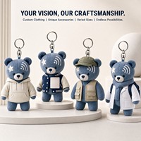 Porte-clés en peluche personnalisé OEM ODM Signal Star Bear, service de conception de personnage original, mascotte en peluche, cadeau promotionnel avec technologie IA
