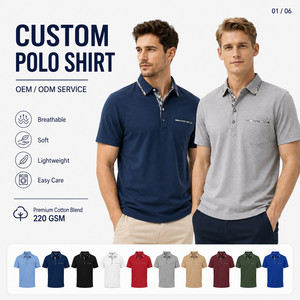 Camisa Polo a Cuadros con Logotipo Personalizado para Hombre, Transpirable, Informal de Negocios, Ligera, con Ribete en Contraste, Uniforme de Golf, Venta al Por Mayor - Product Image 1