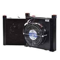 Enfriador de Aceite Hidráulico de Aluminio, Intercambiador de Calor de Placas Refrigerado por Aire para Excavadoras y Maquinaria de Construcción, con Ventilador de 24V, 2MPa