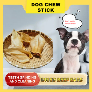 犬用天然乾燥牛耳 - 全軟骨チューイングトリート、歯ぎしり＆クリーニング用、コラーゲン豊富、無添加 - Product Image 2