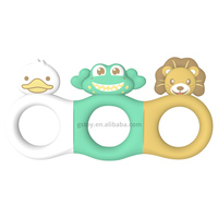 Panier de basket-ball gonflable pour piscine d'été, motif animal mignon de dessin animé, jeu de lancer de ballon pour enfants et adultes, jouet aquatique flottant pour piscine