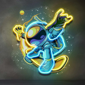 Decoración montada en la pared Led Letrero de neón Astronautas Spaceman Lighting up Sign Tienda Decoración de pared Letrero de neón Diseño de iluminación Decoración - Product Image 1