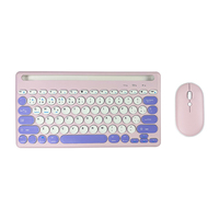 3 BT + 2.4G 4 canaux Business Combinaison clavier-souris colorée et à la mode Connexion sans fil