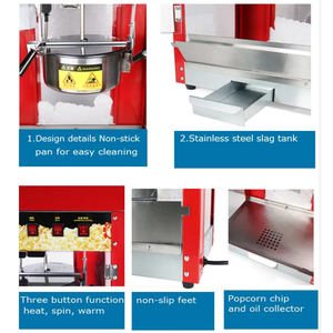 Máquina de Palomitas Eléctrica Comercial de 1300W, con Olla de 8-10 oz, para Mostrador, Produce 50 Tazas/Lote, Control de 3 Interruptores, Estilo Cine - Product Image 3