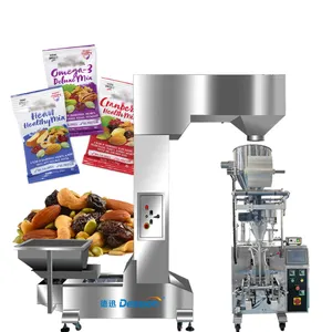 Máquina empacadora de bolsas de pistacho de nueces de anacardo de llenado de nitrógeno Vertical pequeña multifunción máquina empacadora automática de nueces mezcladas