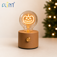 Ampoule LED en forme de cœur, de cloche ou de lune, type Edison, alimentée par piles, base en plastique colorée, pour la décoration, ampoule cadeau, prix d'usine