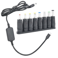 Kabel Adaptor Daya Pengisian Cepat USB-C 5V 9V 12V 15V 20V Tegangan Dapat Diatur Layar Digital Modem ONU Router Notebook PD Decoy