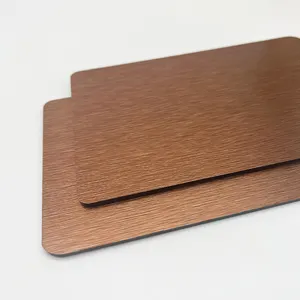 Lightweight Building Material 4mm Copper Brushed Metal Texture Alucobond Aluminum Composite Sheets