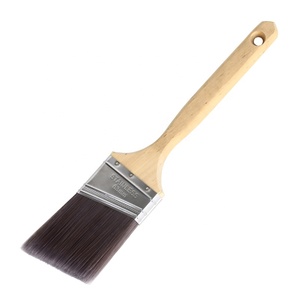 Industrial DIY Grade Sash Paint <b>Brush</b> Hot Sale White Brown Tapered Synthetic Filament Stainless Steel Bristle Material Cleaning - Product Image 3
