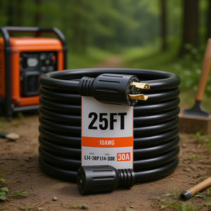 Cable de Extensión para Generador, 25 Pies, 10 AWG, 30A, Conector NEMA L14-30P L14-30R con Bloqueo Giratorio - Product Image 2