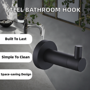 Modern Contemporary Stainless Steel <b>Bathroom</b> <b>Accessories</b> Set with Single Robe Hook 3-Year Warranty ZF Global Export - Product Image 2
