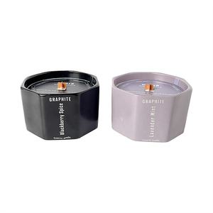 Grandes bougies en cire de <span class=keywords><strong>soja</strong></span> Lavande Bougie octogonale en céramique de luxe Bougies parfumées décoratives avec mèches en bois craquelées crépitantes - Product Image 3