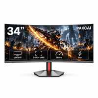 Moniteur de bureau OEM ODM directement de l'usine, moniteur incurvé 34 pouces 4K UWQHD 165Hz, moniteur LCD pour poste de travail de bureau