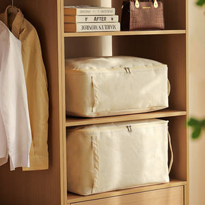 Haute qualité pliable coton lin tissu vêtements couette couette sous-vêtements garde-robe boîte de rangement vêtements sacs de rangement organisateur - Product Image 2