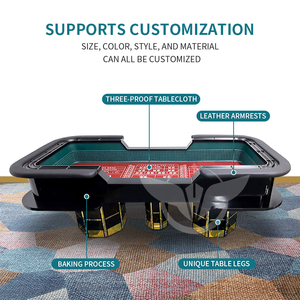 YH Personnalisé En Bois Professionnel Casino Craps Table Casino <span class=keywords><strong>Jeux</strong></span> De Table - Product Image 5