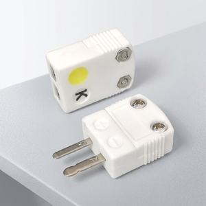 Connecteur de thermocouple en céramique d'alumine haute pureté, type K, mâle/femelle, miniature, 2 broches, résistant à la chaleur 650°C, industriel - Product Image 1