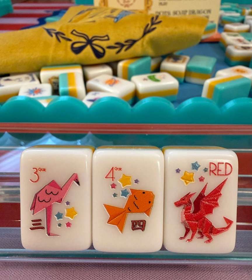 House Number Patterns Whimsy Cartoon American Mahjong Set Solid Acrylic Mahjong Tiles Cute ...