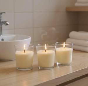 Frascos de Vidrio Redondos de Doble Pared para Velas, de Lujo, Personalizados, de 8oz, 10oz y 12oz, al por Mayor, con Tapa de Corcho y Embalaje en Caja - Product Image 3