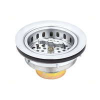 Tuyau d'évacuation d'évier de cuisine en acier inoxydable 304 de 3-1/2 pouces avec verrouillage par torsion, norme américaine