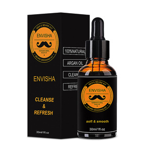 FX-T205 Vegan Herbal Men's Beard Care 6-in-1 Kit cadeau de toilettage avec croissance des cheveux Huile Cire Baume Peigne Brosse Ciseaux Barbe Care Suit - Product Image 4