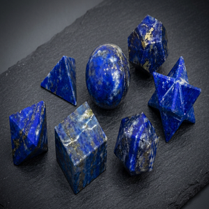 Lapis Lazuli Pierre 7 Pièces Géométrie Sacrée Ensembles Reiki Guérison Cristal Cadeau Spirituel - Product Image 2