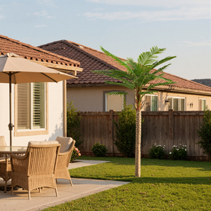 Artificial Palm <b>Tree</b> with Pot Realistic Faux Tropical Palm Plant Easy Assemble <b>Tree</b> for Indoor Outdoor Patio Pool Garden Decor - Product Image 3