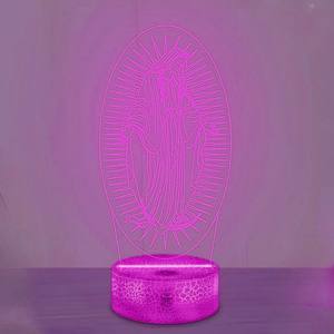Vierge Marie 3D Illusion LED Veilleuse Design Moderne Style Tactile <span class=keywords><strong>pour</strong></span> Catholiques Cadeau Religieux <span class=keywords><strong>pour</strong></span> <span class=keywords><strong>Maman</strong></span> Femmes <span class=keywords><strong>Anniversaire</strong></span> Noël - Product Image 2