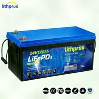 Batterie de chariot élévateur LiFePO4 prismatique 24V 120AH haute performance avec BMS avancé pour équipement d'entrepôt CE RoHS UN38.3