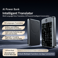 Traducteur Intelligent IA 2026 20W 5000mAh avec Charge Magnétique Sans Fil en Temps Réel Type-C et Batterie Externe Portable pour Traduction Simultanée