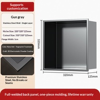 Partisi Kabinet Niche Stainless Steel Gaya Modern Minimalis untuk Dinding TV, Penyimpanan Kamar Mandi, Kapasitas 50KG+