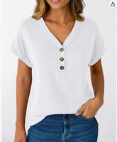 T-shirts surdimensionnés personnalisés pour femmes avec logo, en tricot blanc à col rond, fabriqués en tissus doux et durables en viscose de bambou biologique, avec perforations