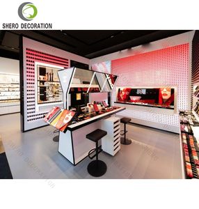 Muebles para Tienda de Maquillaje, Mueble de Exhibición Flotante Personalizado y Funcional para Tienda de Cosméticos con Luz LED, Estante de Exhibición de Maquillaje - Product Image 4