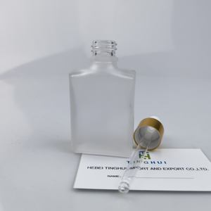 Emballage cosmétique, flacon compte-gouttes carré transparent ambré de 30 ml (1 oz) pour huile capillaire essentielle - Product Image 6