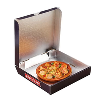 Fournisseur en gros Boîte à pizza en papier pliable personnalisée Boîte d'emballage alimentaire à emporter avec logo