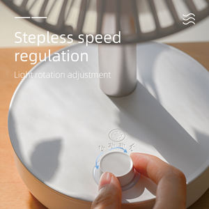 Ventilador de Escritorio Mecánico de Plástico Recargable con Oscilación de 90°, Temporizador de 3H, 100 Velocidades Continuas, Silencioso, Refrigeración Personal Nocturna - Product Image 5