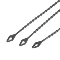 X126 Nylon 66 attaches zippées 3*150mm attaches de câble à noeud perlé Type de boule attaches libérables réutilisables