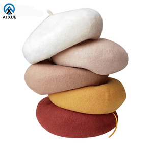 2025 haute qualité classique couleur Vintage personnalisé Boina chapeau <span class=keywords><strong>luxe</strong></span> Simple mode dames laine <span class=keywords><strong>béret</strong></span> pour femmes français - Product Image 1