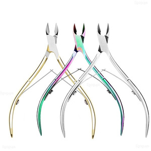 Service OEM, pinces à cuticules professionnelles en acier inoxydable durables pour salon et usage domestique, lame incurvée à large ouverture, pinces à ongles - Product Image 1
