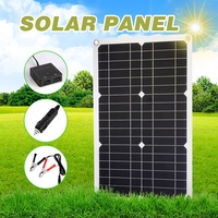 Chargeur solaire portable en silicium monocristallin semi-flexible 20W pour batteries 12V pour bateau de camping-car à usage marin