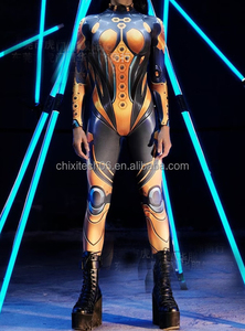 Combinaison de cosplay imprimée numériquement en 3D pour Halloween 2026 - Tenue moulante à manches longues pour <span class=keywords><strong>femme</strong></span> - Product Image 4