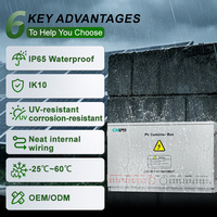 CNLONQ OEM/ODM Boîtier de Combinaison Métallique PV 20 Entrées 1 Sortie DC1000/1500V IP65 20 Chaînes avec SPD, Fusible et MCCB pour Systèmes Hors Réseau