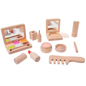 Популярная деревянная игра-симулятор макияжа, Игрушка Доктор, ролевая коробка для хранения бука, развивающие игрушки для детей младшего возраста